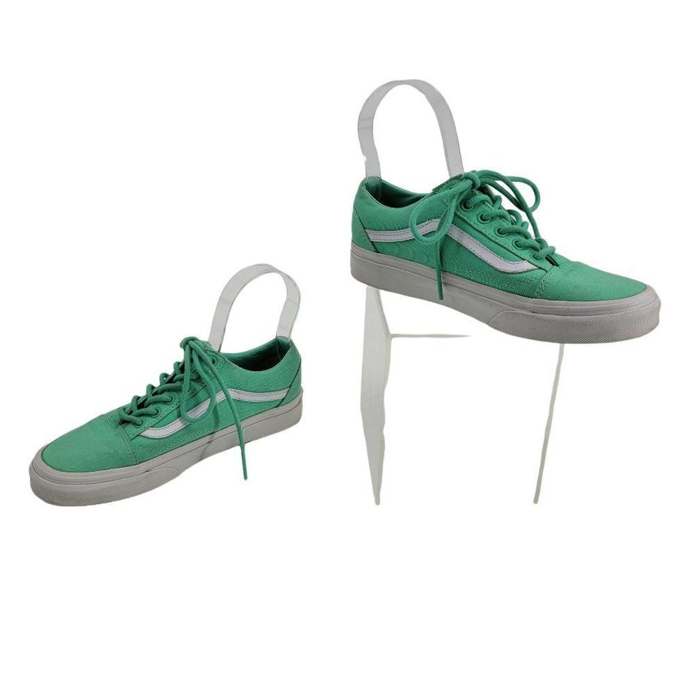 Vans Sneakers Old Skool Neptune Green True White Unisex Women‎ Sz 6 Men 4.5